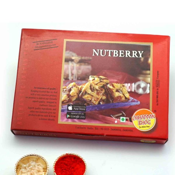Chappanbhog Delicacies with a Red Orange Thaal - Image 2
