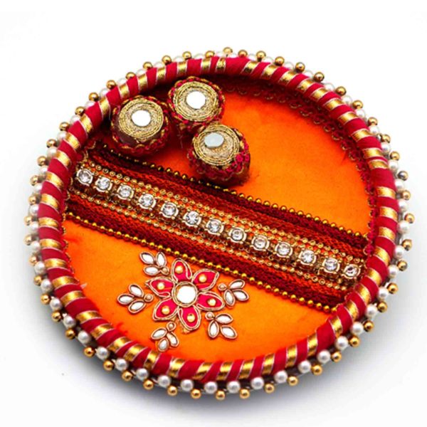 Decorative Thaal with Kaju Barfee - Image 3