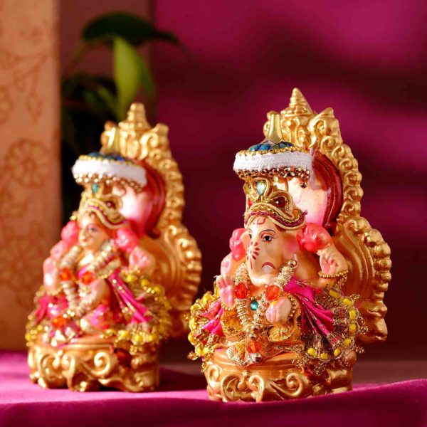 Terracotta Lakshmi Ganesh Set -2 - Image 3