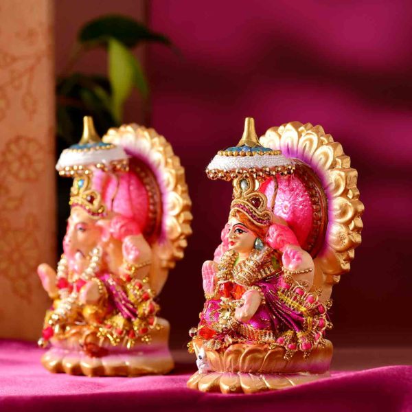 Terracotta Lakshmi Ganesh Set -3 - Image 2