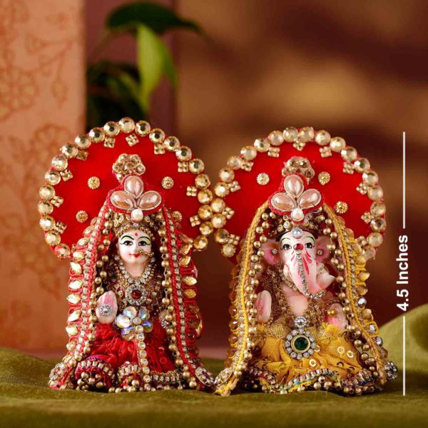 Terracotta Lakshmi Ganesh Set -5 - Image 2