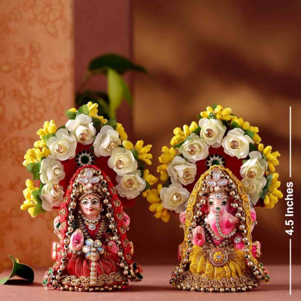 Terracotta Lakshmi Ganesh Set -6 - Image 2