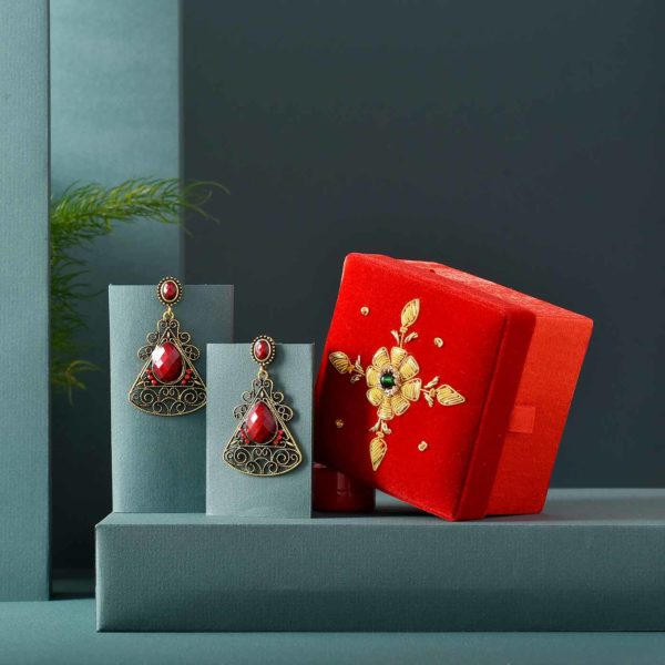 Zari Jewellery Boxes , Premium Earrings