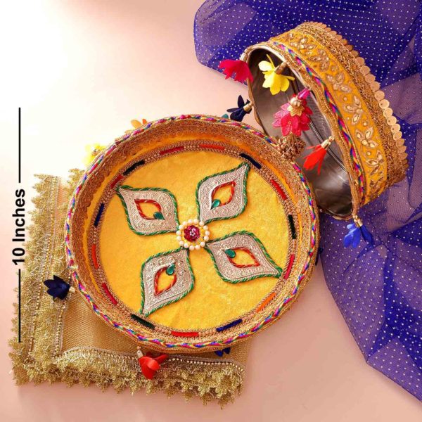 Karwachauth Thali & Badam Pinni Hamper - Image 4