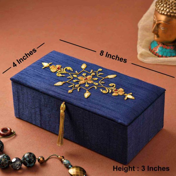 Embroidered Zari Jewellery Box  Gourmet Hamper - Image 6