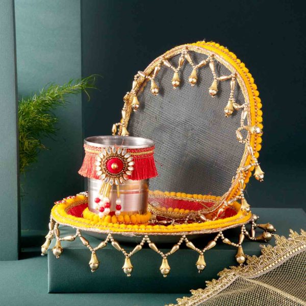 Karwachauth Thali Set & Kaju KAtli Hamper - Image 6