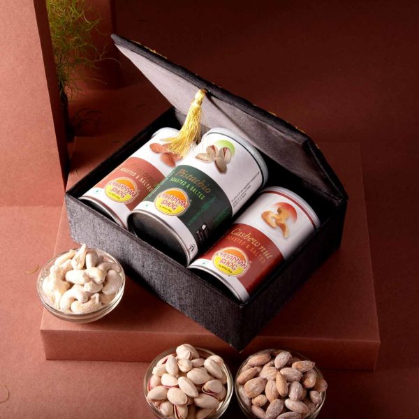 Zari Jewellery Box Dryfruits Cans Hamper - Image 4