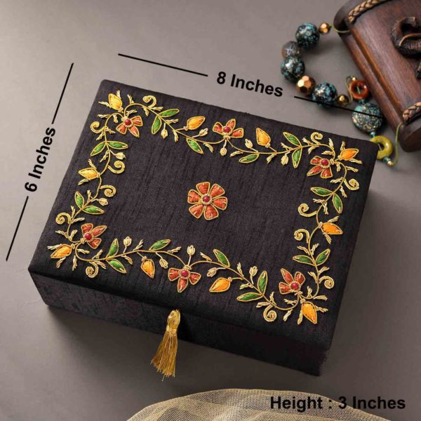 Zari Jewellery Box Dryfruits Cans Hamper - Image 2