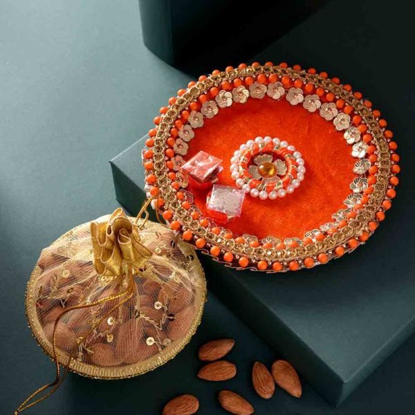 BHAI DOOJ  ALMOND KATORI WITH POOJA THALI