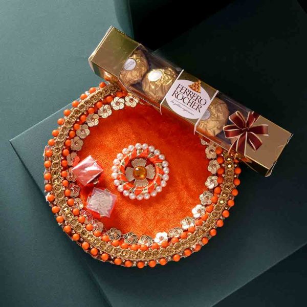 BHAI DOOJ FERRERO WITH POOJA THALI