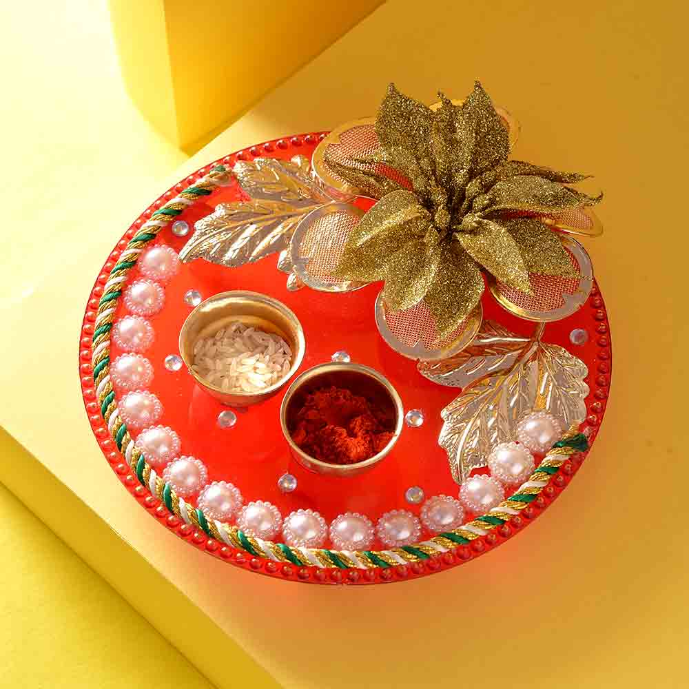 BHAI DOOJ FERRERO WITH FLOWER POOJA THALI