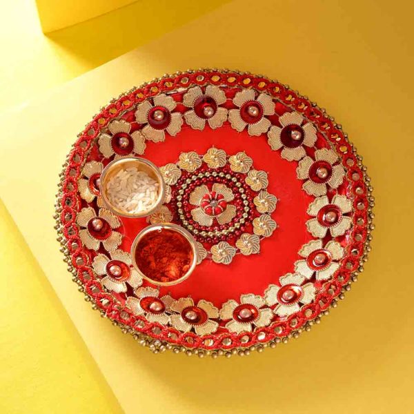 BHAI DOOJ KAJU BARFI WITH POOJA THALI - Image 2