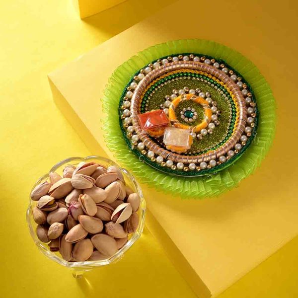 BHAI DOOJ PISTA WITH POOJA THALI