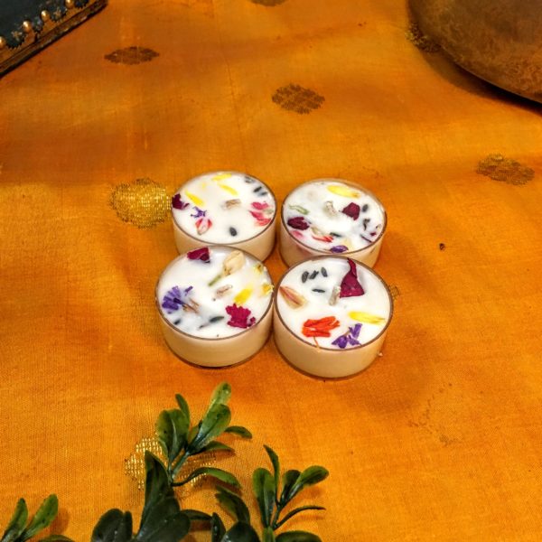 The Spirit Of Diwali Gift Box with Exotic Chocolate and Dried Petal Candles - Image 4