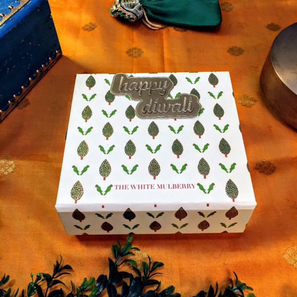 The Spirit Of Diwali Gift Box with Exotic Chocolate and Dried Petal Candles - Image 3