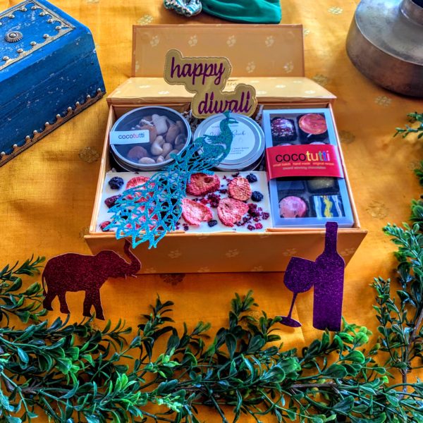 The Quintessential Diwali Gift Box with Exotic Handcrafted Chocolates, Nuts and Dried Fruit