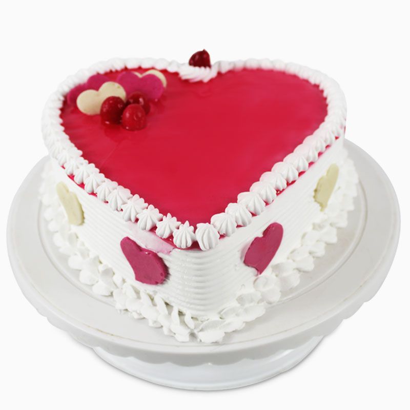 Heart shape Fresh Strawberry Cake - Same Day Delivery