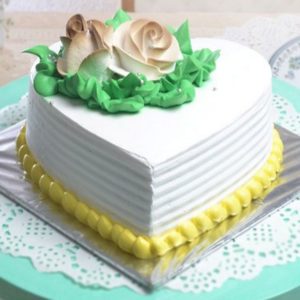 Heart Shape Vanilla Cake