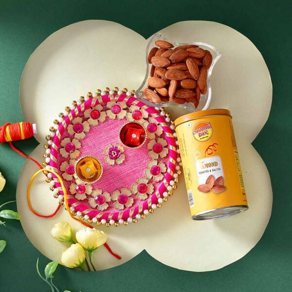 Bhaidooj Pooja Thali Almond Nuts Duo