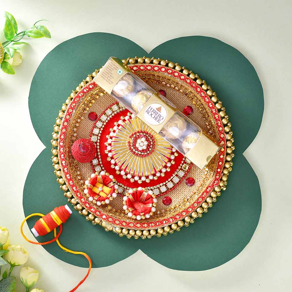 Bhaidooj Pooja Thali  Ferrero Rocher Duo