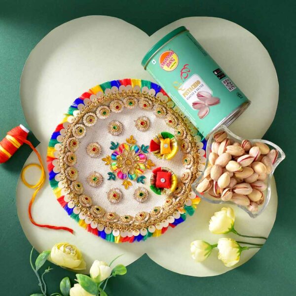 Bhaidooj Pooja Thali Pistachios Duo