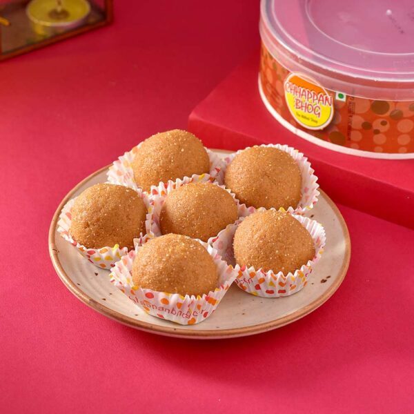 Bhaidooj Pooja Thali Besan Ladoo Duo - Image 2