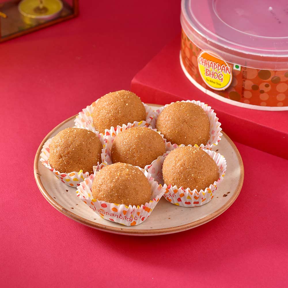 Bhaidooj Pooja Thali Besan Ladoo Duo