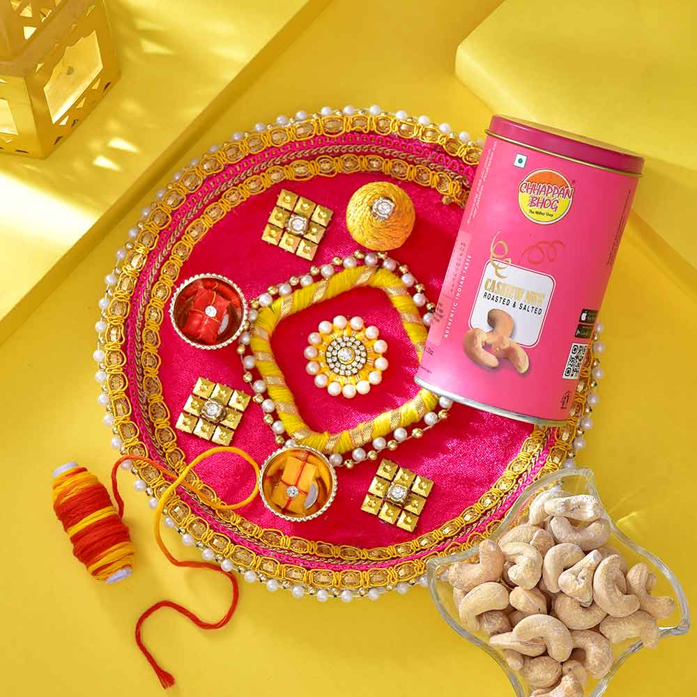 Bhaidooj Pooja Thali Cashew Nut Duo