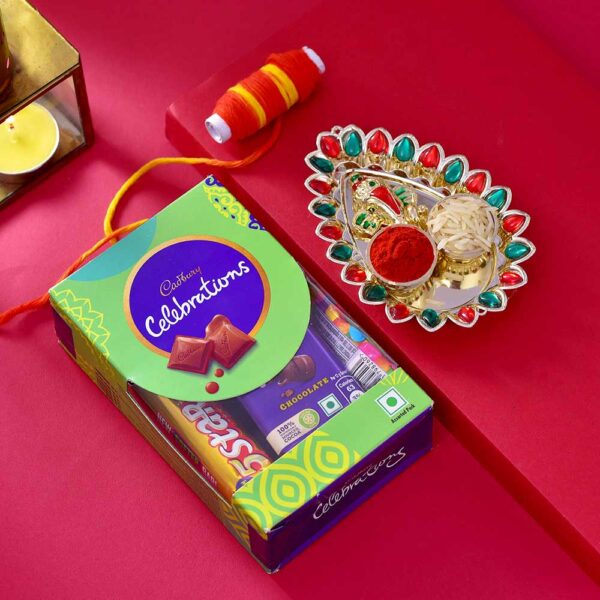 Ganesha  Bhaidooj Pooja Thali Cadbury's Celebraion Duo