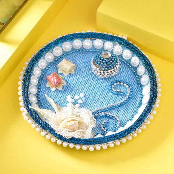 Bhaidooj Pooja Thali Handmade Chocolate Almond Rocks Combo - Image 2