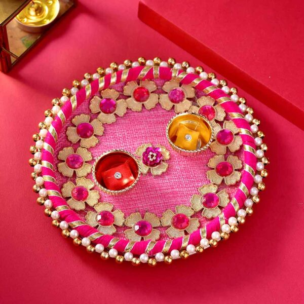 Bhaidooj Pooja Thali Kesar Peda Duo - Image 3