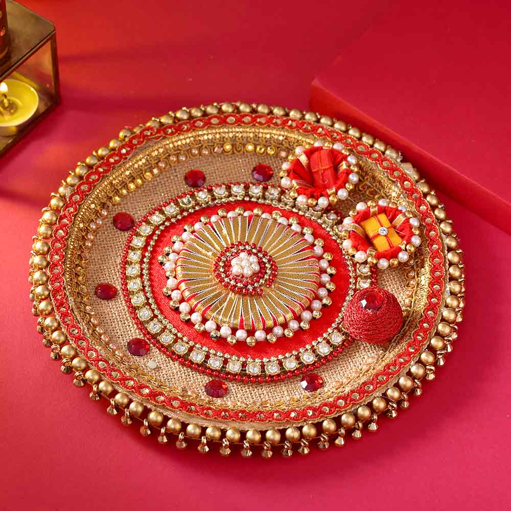 Bhaidooj Pooja Thali Besan Ladoo Duo