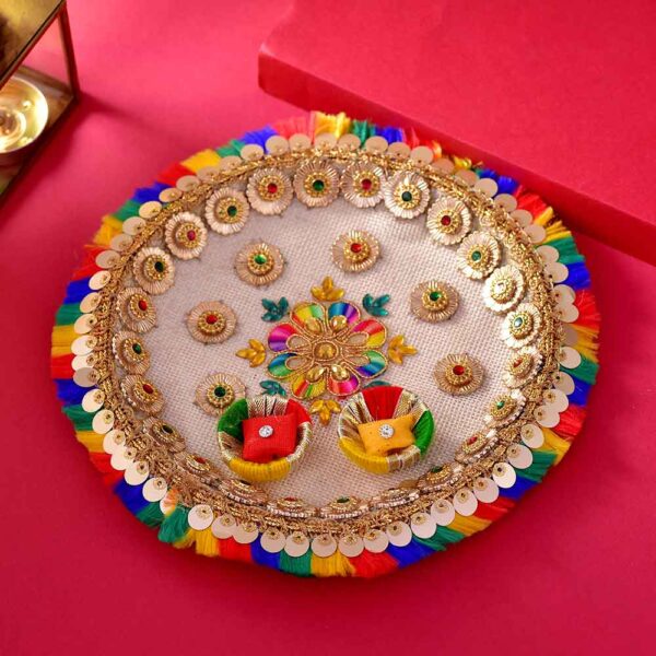 Bhaidooj Pooja Thali Kaju Pista Roll Combo - Image 3