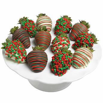 Holiday Belgian Chocolate Covered Strawberries 12 count A