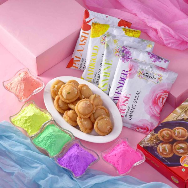 Umang Temple Flower ORGANIC Gulal & Chandrakal Hamper