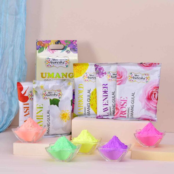 Umang Temple Flower ORGANIC Gulal & Chandrakal Hamper - Image 3