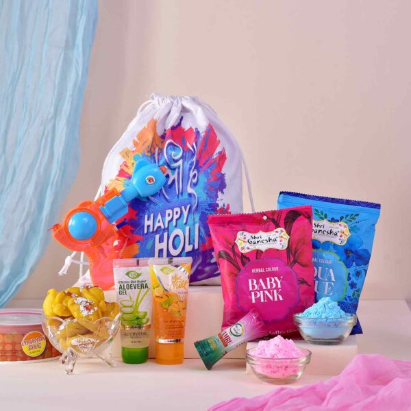 Holi Gulal Pichkari Kids  Skincare Potli Bag