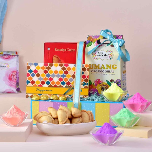 Temple Flower ORGANIC Gulal & Gujiya Gift Pack