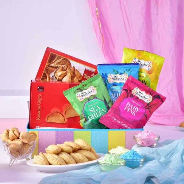Snacks & Gujiya - HERBAL Amora Collection Gulal Gift Pack