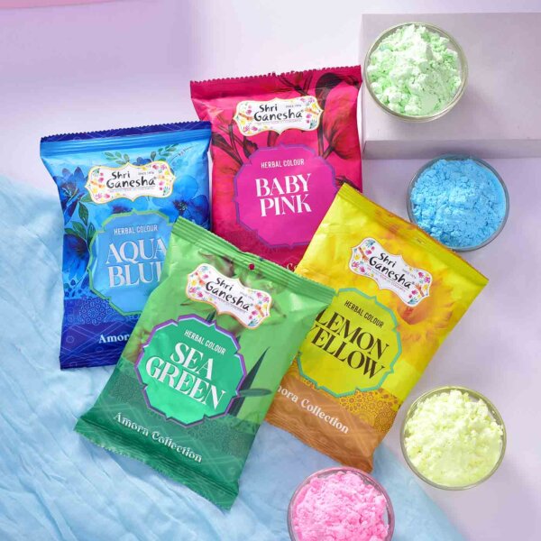Snacks & Gujiya - HERBAL Amora Collection Gulal Gift Pack - Image 3