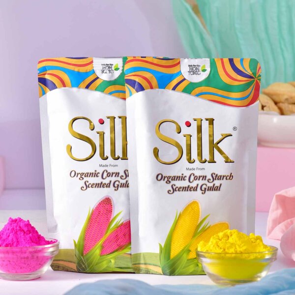 SILK  ORGANIC Corn Starch Scented Gulal & Gujiya Snack Hamper - Image 4