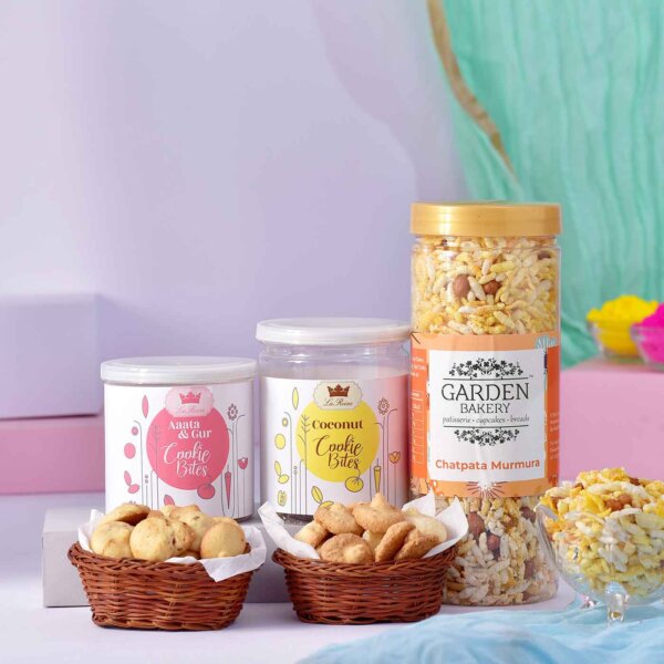 SILK  ORGANIC Corn Starch Scented Gulal & Gujiya Snack Hamper - Image 3