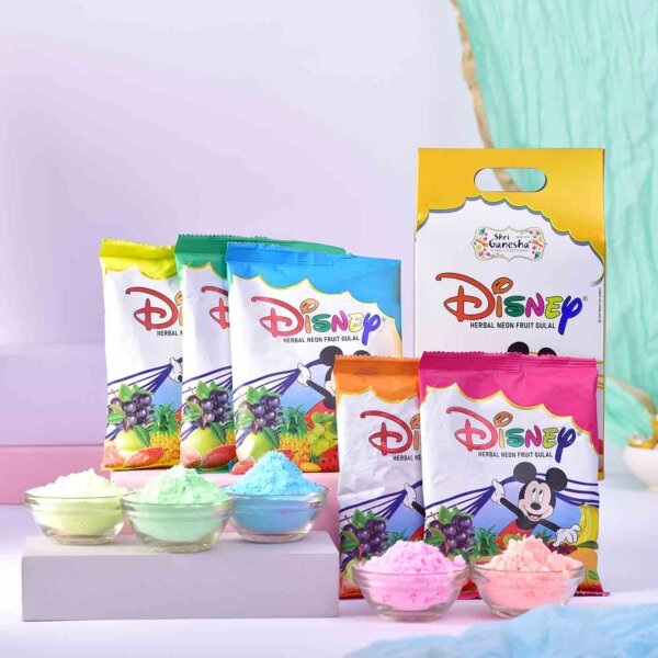 DISNEY Herbal Neon Fruit Gulal Gujiya Snack Hamper - Image 5