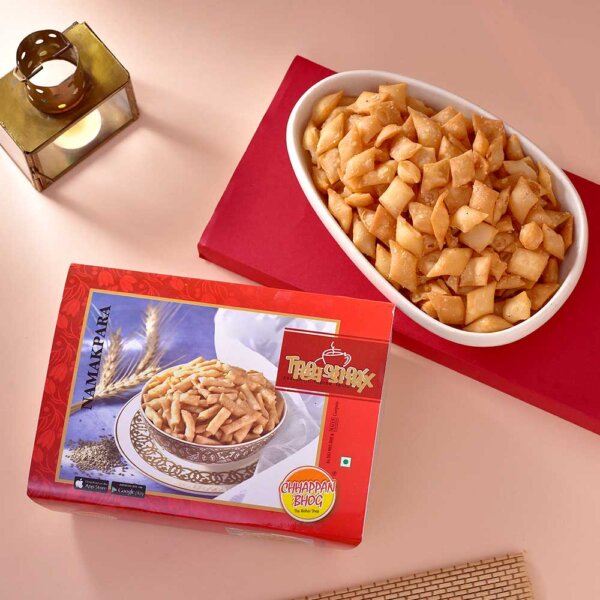 Divine Petal Diya  Anjeer Barfi &  Namakpara Trio  for usa - Image 3