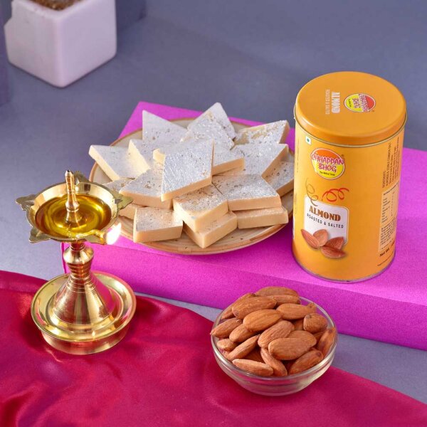 Brass Uddippi Deep , Kaju barfi & Almonds Trio  for usa