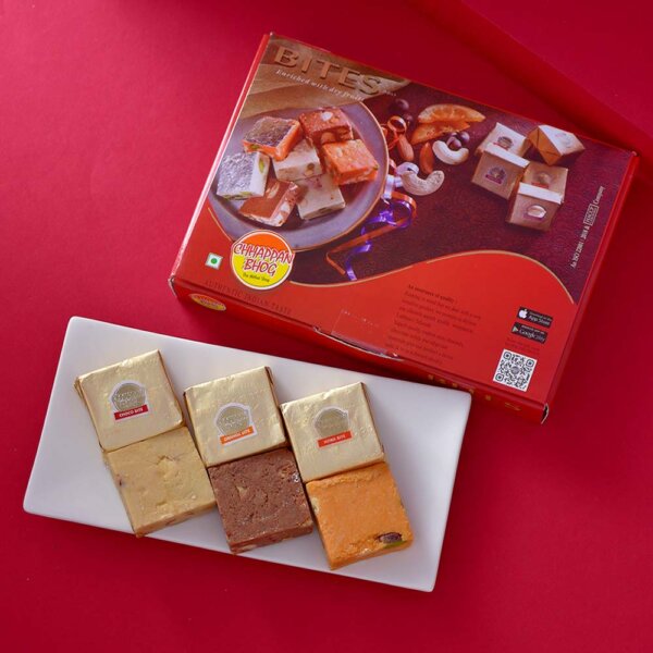 Terracotta Lakshmi & Ganesha & Mewa Bites Combo   for usa - Image 2