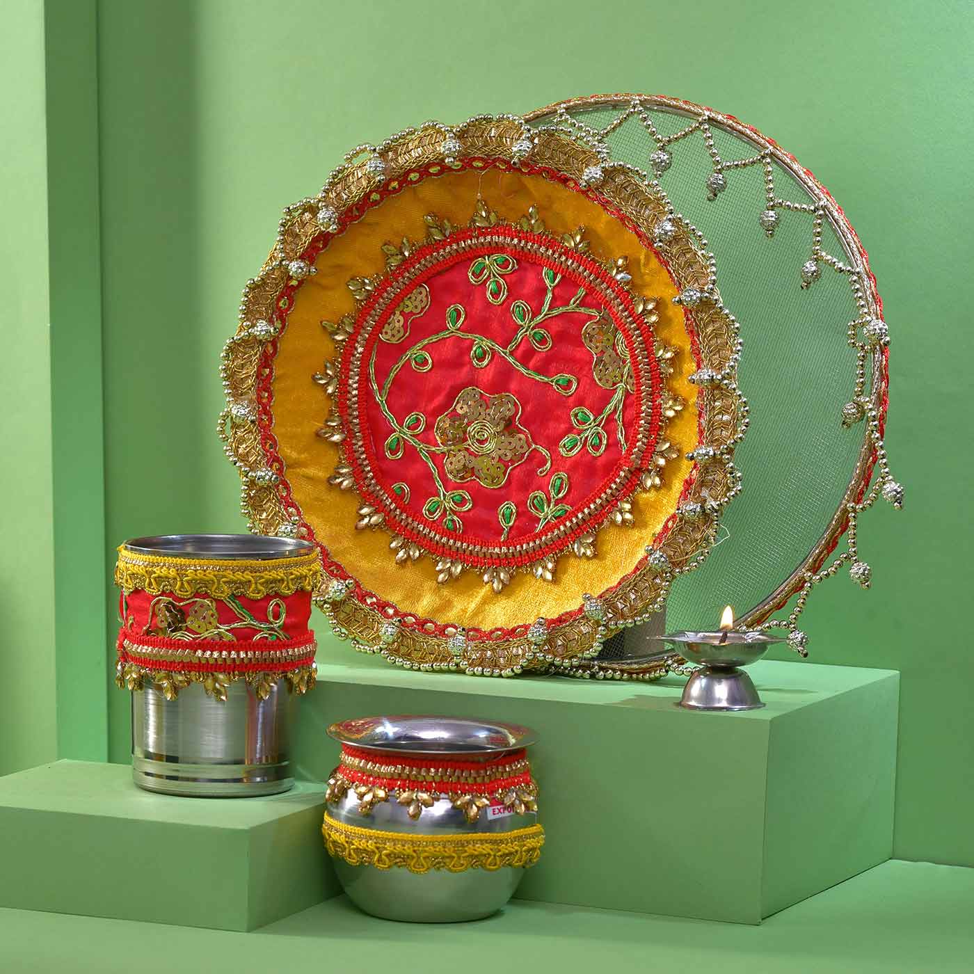 Karwachauth Pooja Thali Hamper for usa