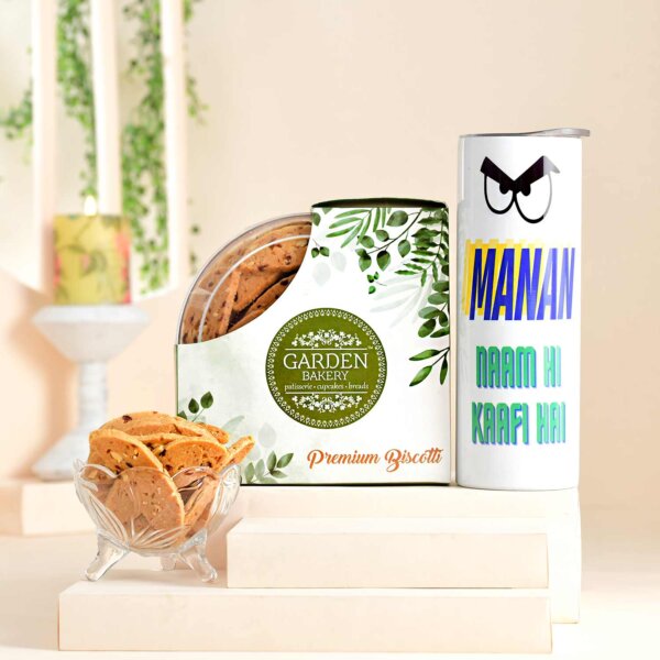Naam hi kaafi hai flask & cookies combo