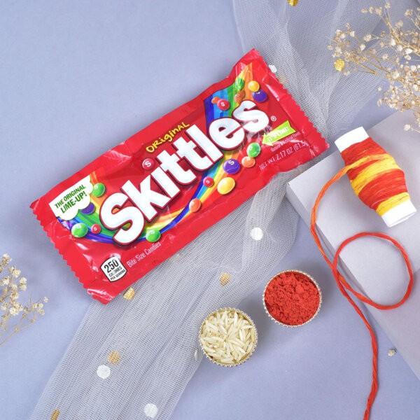 Bhai Dooj Hamper with Skittles Chocolates