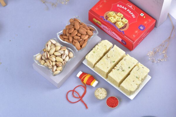 Bhaidooj Hamper with Sweets and Dry Fruit